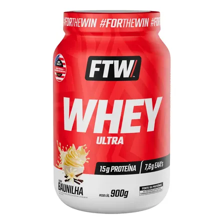 Whey Protein Ultra Pote 900g Sabor Baunilha FTW