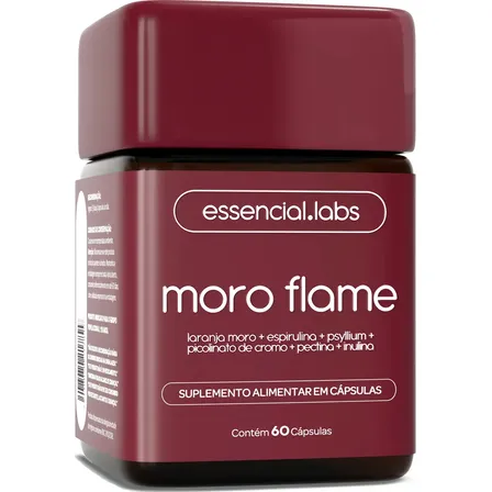 MORO FLAME - Fórmula Avançada Contendo Morosil + Spirulina + Picolinato De Cromo + Psylliu
