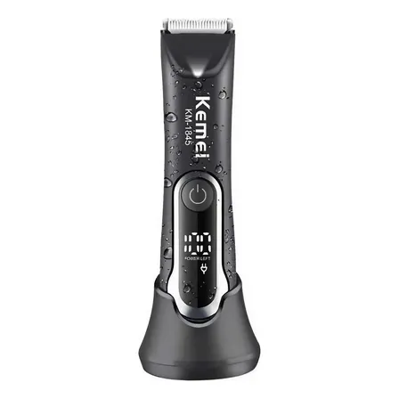 Máquina Kemei KM-1845 Cerâmica Sem Fio Recarregável , aparador de pelos intimos , barba ,