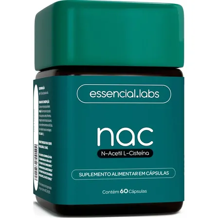 NAC 600mg - Fórmula Exclusiva com Máxima Concentração e Pureza - N-Acetil L-Cisteína - 60