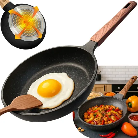 Panela Frigideira Cerâmica De Indução E Gás Compacta Profissional 24 Cm Linha Premium - Ae