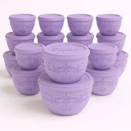 Conjunto 10 Potes Bowl Personalizado 1l Oliplast Lilás