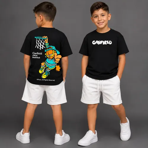 Camiseta Infantil Algodão Criança Streetwear Roupa De Menino Estampa Frente e Verso, LANÇAMENTO