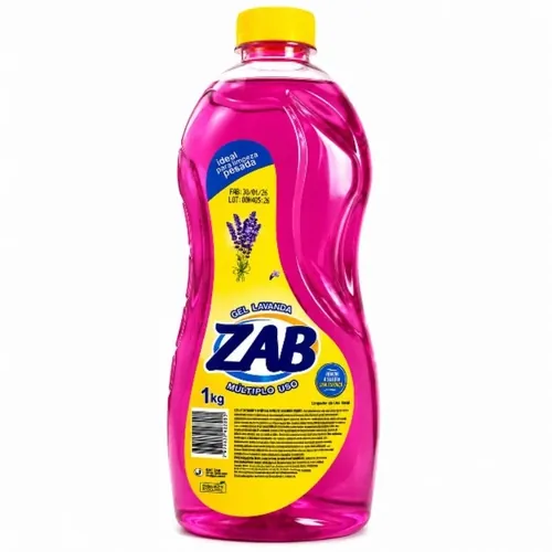 Loja de Produtos de limpeza Gel Lavanda Perfumado ZAB 1 Litro– Limpador Perfumado Concentrado para Limpeza Geral da Casa