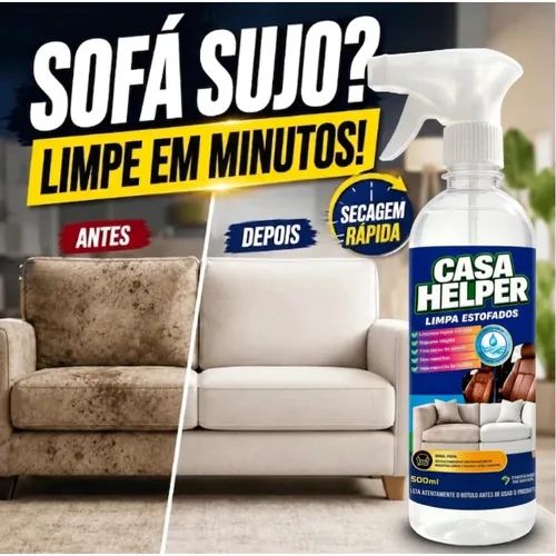 Produto de Limpeza de Sofás e Estofos (500 ml) – Fórmula de limpeza a seco para a limpeza profunda de sofás, móveis esto